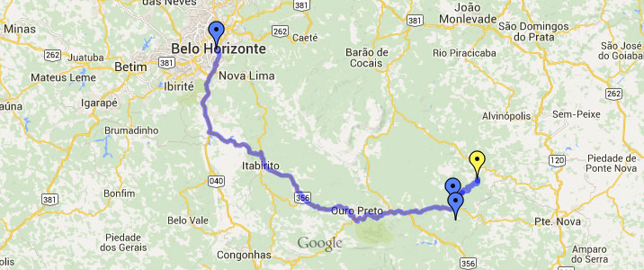 Mapa: Belo Horizonte 01 (2h 45min)